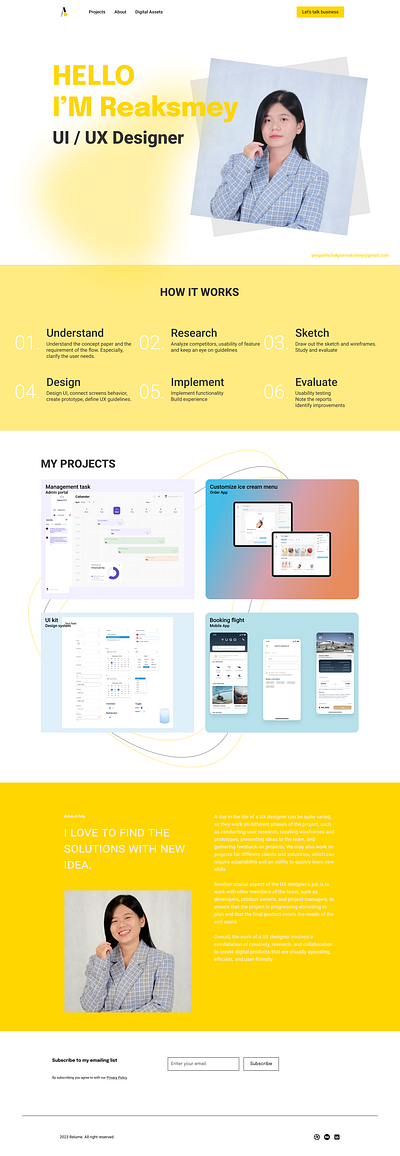 UI / UX designer portfolio