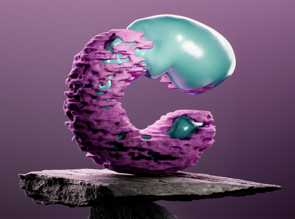36 Days Of Type - C 36daysoftype 3d 3d font 3d nature 3d organic 3d render 3d soft body graphic design letter nature 3d softbodies typography unreal engine