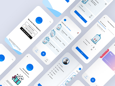 Total redesign of a water delivery app app delivery design flat graphic design ios mobile redesign ui ux water water app water delivery