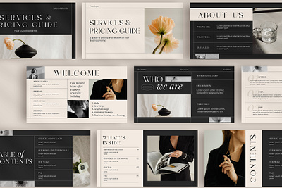 HUDSON Services and Pricing Guide canva canva template design graphic design presentation price guide pricing service guide