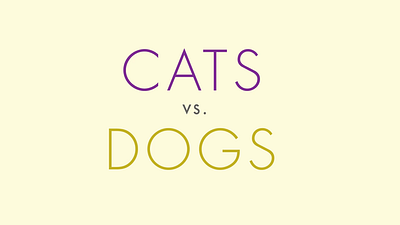 Cats VS. Dogs 3d cinema4d motion design