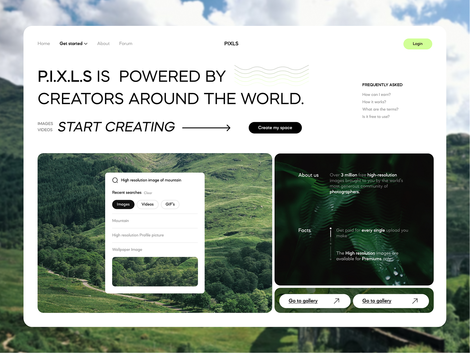 PIXLS - Media Content Platform by Levi Wilson for QClay on Dribbble