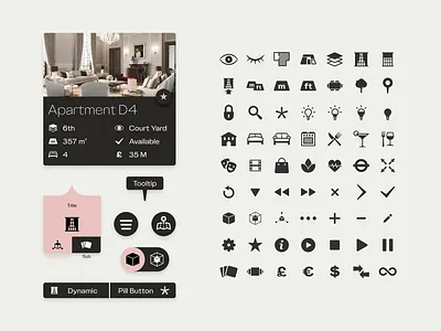 Property App UI app colors colours design icons property ui