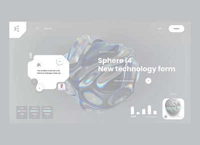 Sphere form - Website Concept 3d animation concept design minimalist sphere ui user interface ux web web design website