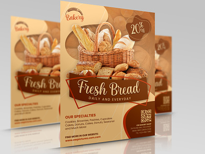 Bakery Flyer Template bakery breads business cake corporate cup cake design donuts flyer food leaflet poster