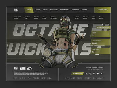 Apex Legends | Web Design apexlegends design hero landingpage octane ui web webdesign website