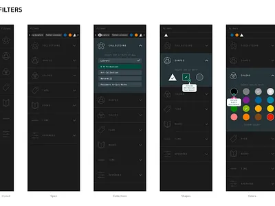 Web App UI – The Watermill Center – Library of Inspiration app colors colours design icons ui web app