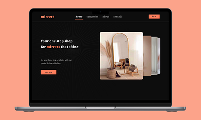 Mirror store - Landing page app branding design graphic design illustration logo typography ui ux vector