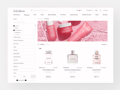 Catalog - Beauty eCommerce beauty branding catalog cosmetics design ecommerce minimal online store pink product page shopping store ui ux web website