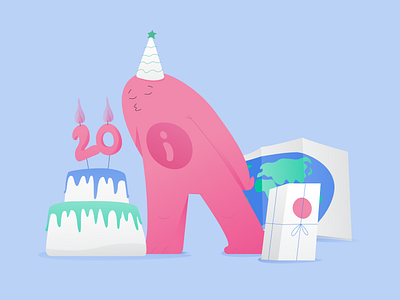 Happy birthday! brandillustration branding design digitalart digitalillustration graphic design illustration vector