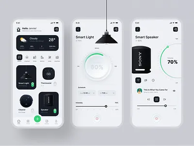 Smart Home Mobile App android app design ios minimal mobile app smart home ui ux