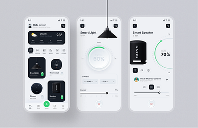 Smart Home Mobile App android app design ios minimal mobile app smart home ui ux