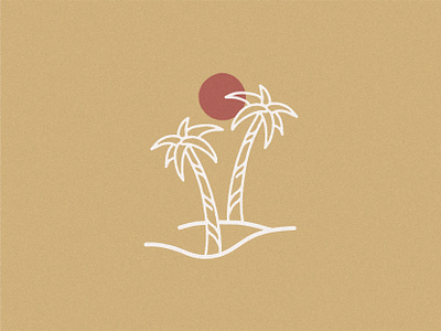 PalmTrees branding design graphic design hand drawn illustration line work logo nature palm trees vector