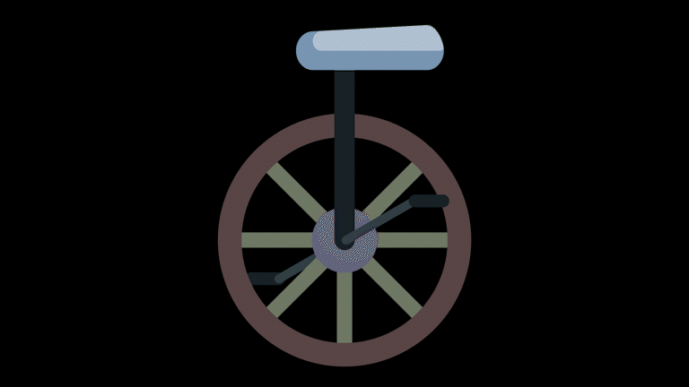 Try to balance animation balance bike motion graphics one wheel pedal