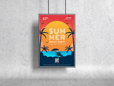 Summer Event Poster adobe beach beachparty design event flyer illustrator nature party photoshop poster posterdesign summer