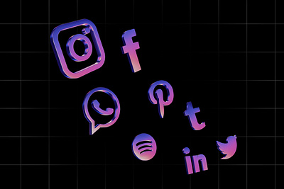 Social Media 3D Icon 3d 3d design design logo