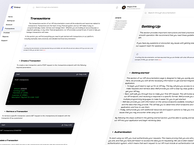 API Documentation Page Design ui