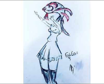 Fish Gurl Dances animation branding graphic design logo