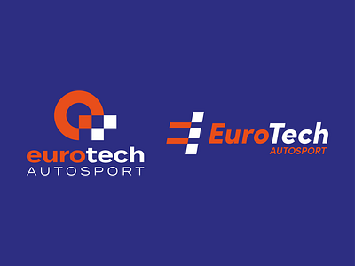 eSport Racing Team Logo Concepts auto blue branding check concept esport f1 formula 1 gaming geometric icon logo mark motorsport negative space orange pattern racing type