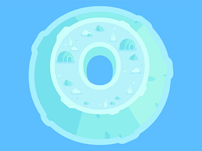 36 Days Of Type | O 36daysoftype affinity designer antarctica cold flat ice ice house illustration island isometric landscape letter o o snow vector