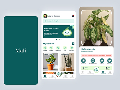 Plant Care Management App appdesi dailydesign plantcare uidesign