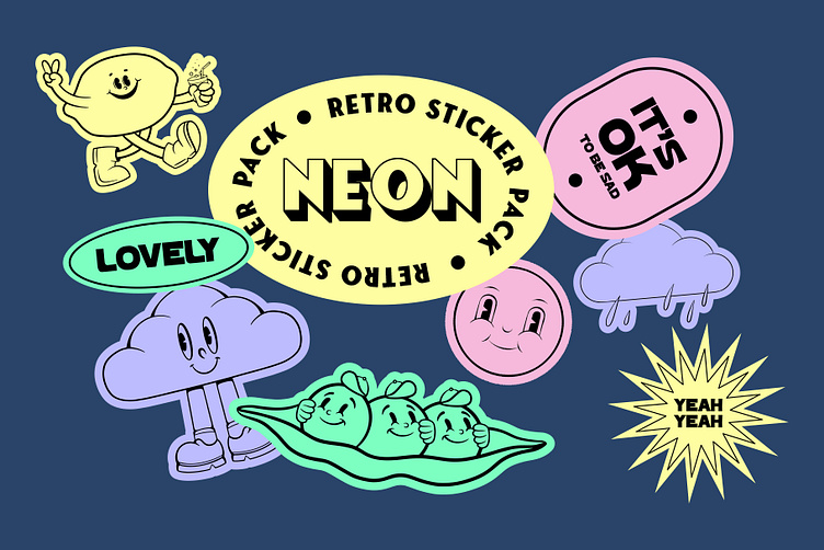 Nostalgic Retro Stickers for Marketing