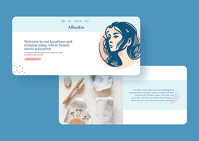 Albuskin Salon Website branding ui web