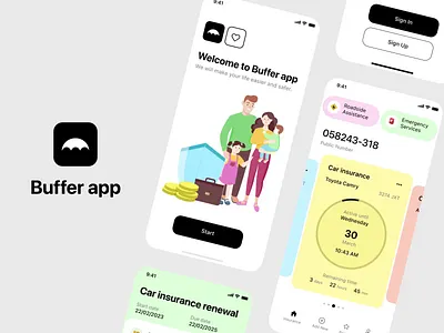 The buffer app animation app app design best mobile app branding design illustration ios logo mobile top mobile app ui user interface ux
