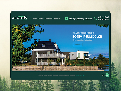 Property Company Landing Page Design adobe xd landing page property ui ux website design