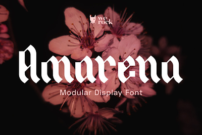 Amarena Display Font blackletter cherry design display font gothic lettering modular type typeface typography werock
