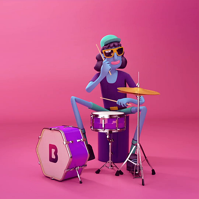 Drummer boy 2d 2danimation animation animationstudio branding design graphic design illustration