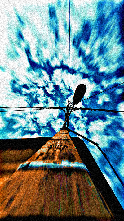 An electric pylon in abstract art abstractart art color city photography color colorgram illustration street photography