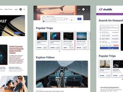 Space Travel Website Design System branding design system product design ui website