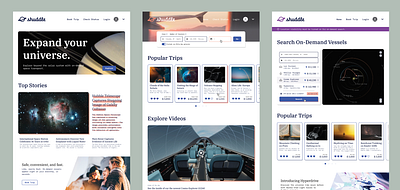 Space Travel Website Design System branding design system product design ui website