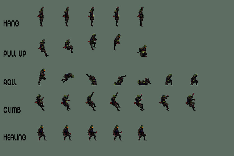 Soldier Character Sprite Sheets Pixel Art Pack 2 by 2D Game Assets on ...