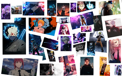 Anime Collage 3d graphic design