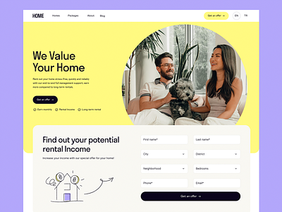 Home Renter Website | Landing Page airbnb app branding drawing drawing icon home illustration income rent renter renterapp ui website