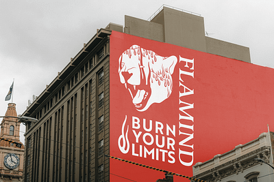 Flamind branding burn cheetah coffee design energydrink fire flame graphic design illustration illustrator logo