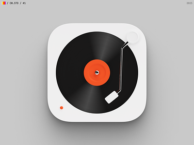 CW.STD / 1 / Vinyl player 3d 3d icon app app icon application craftwork icon icon design illustration minimal vinyl player