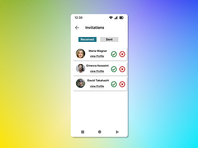 Pending Invitations 078 app dailyui design pending invitations ui ux