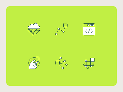 Bitful - Brand Icons cloud data green icons support technology