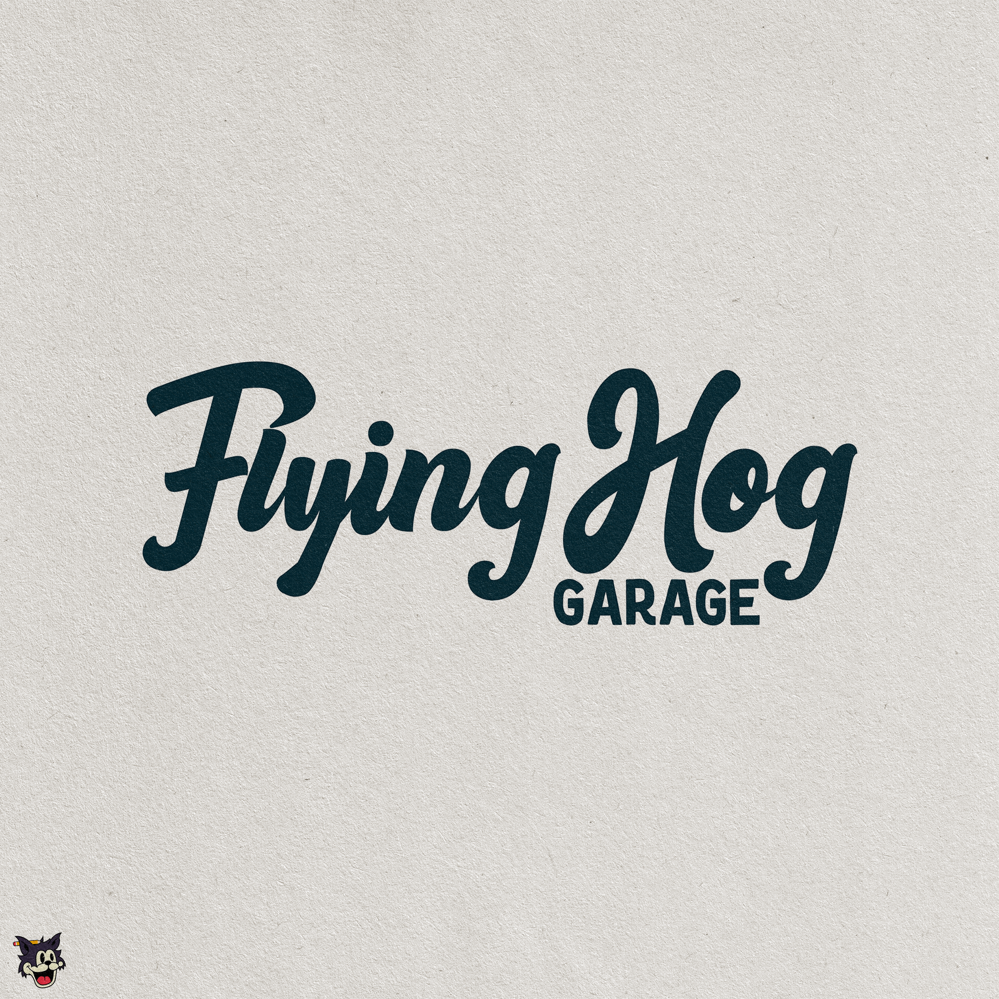 Flying Hog badge garage graphic design hog logo vector