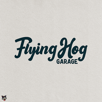 Flying Hog badge garage graphic design hog logo vector