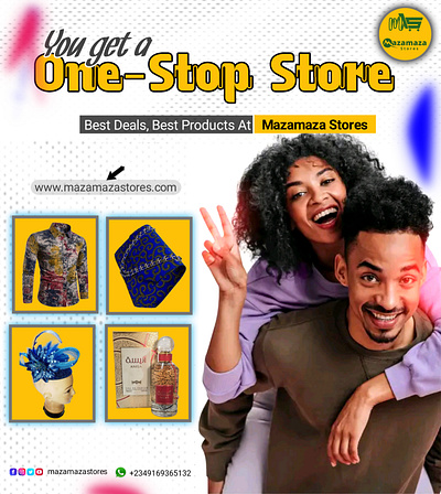 Mazamaza Stores your one-stop store app branding design graphic design illustration logo typography ui ux vector