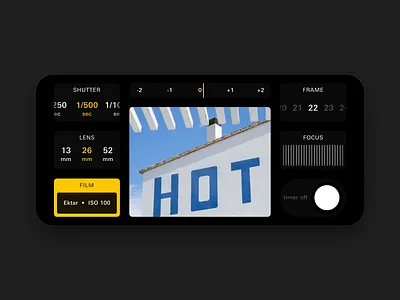 manual ai camera app ai app camera controls design digital features focus graphic design ios iphone manual options photography quality sensor swipe typography ui ux