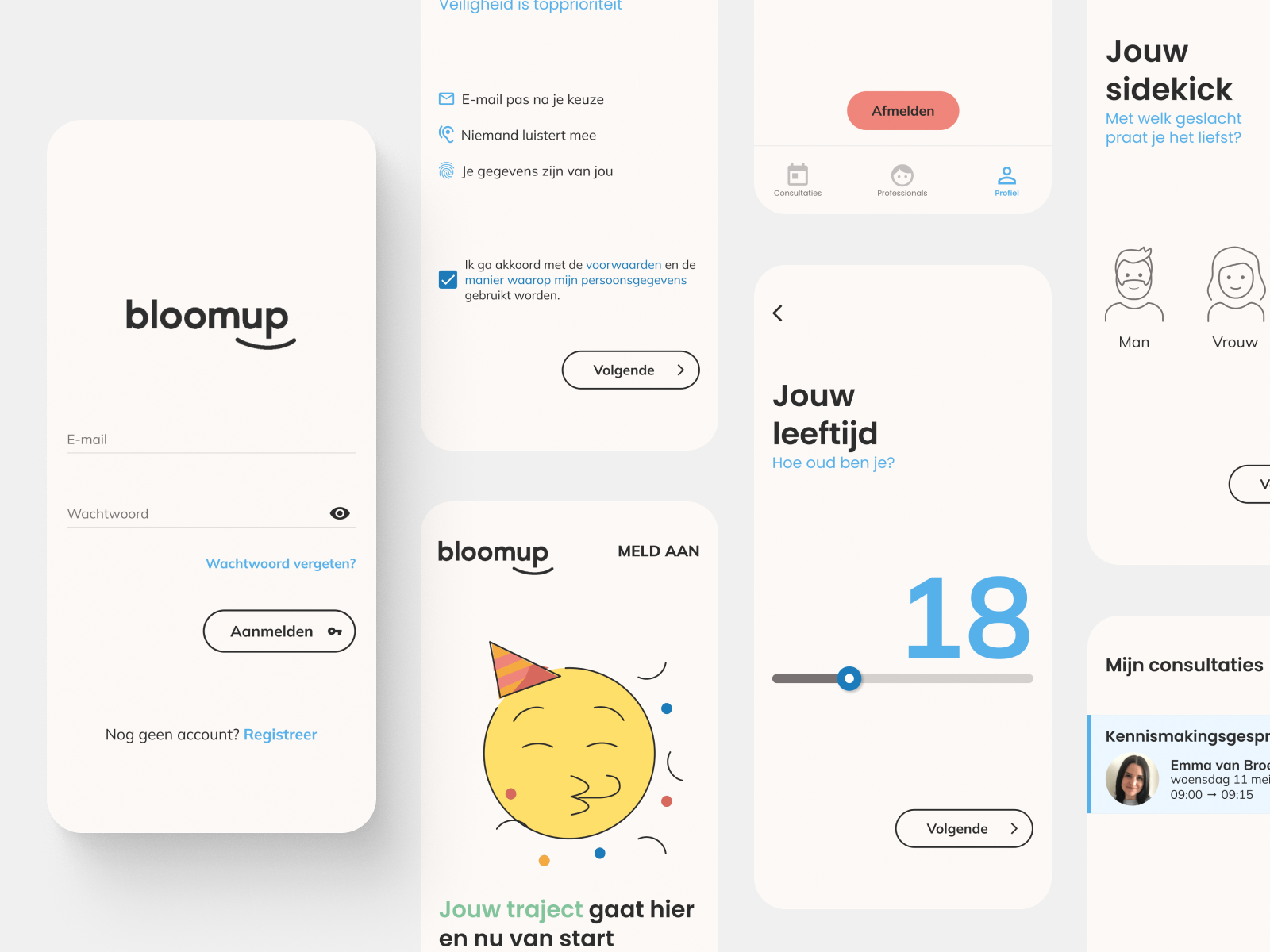 📱 BloomUp Mobile App design figma ui ux