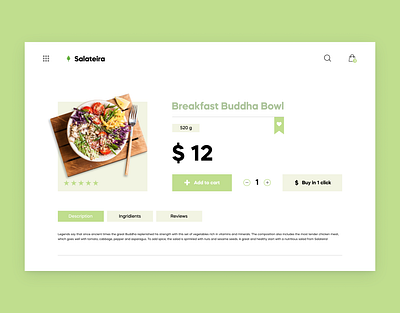 Salateira Website Product Page design ui ux web design