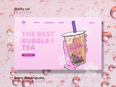 Daily UI 003 - Landing Page 003 03 3 bubble bubble tea daily daily ui daily ui 003 daily ui 03 daily ui 3 graphic design japon landing landing page page shop tea ui ux web