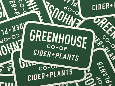 / greenhouse CO-OP 002 badge branding design lettering lockup logotype sticker typography