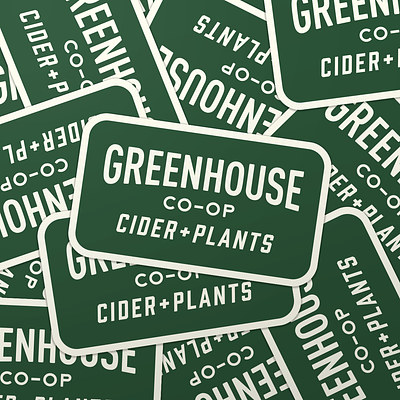 / greenhouse CO-OP 002 badge branding design lettering lockup logotype sticker typography